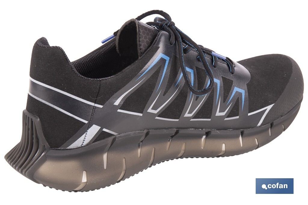Zapato de seguridad deportivo S2 Wings Bolt | Sin metal | Puntera de composite | Suela antideslizante | Disponible desde la talla 35 hasta la 47 - Cofan