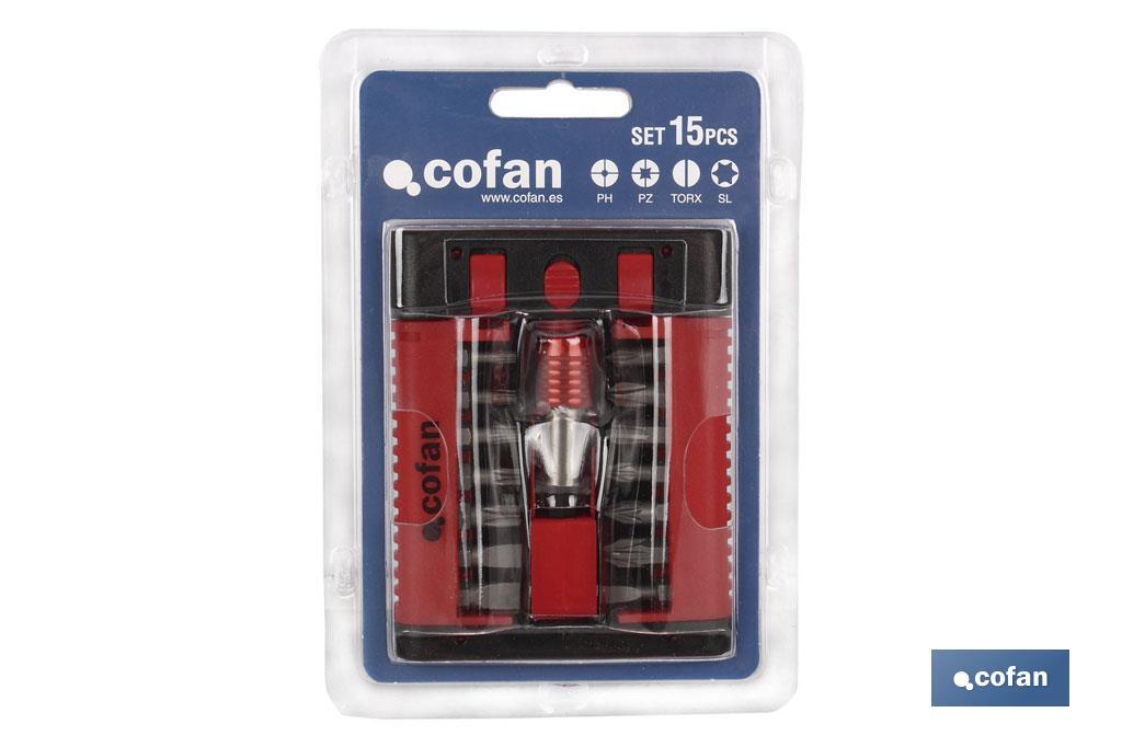 Jogo de pontas 1/4" - Cofan