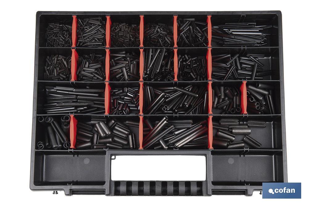 Maletín Surtido Pasadores Elásticos DIN-1481 (Caja con 2.350 Unds) - Cofan