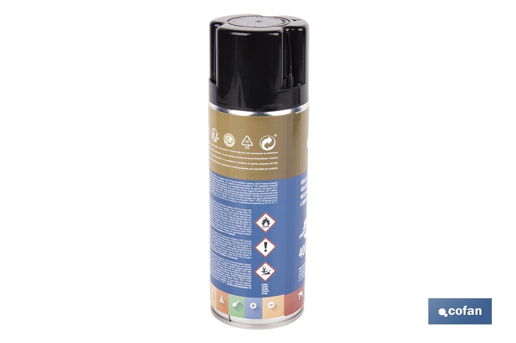 Molybdenum disulphide 400ml | Multipurpose lubricant of extreme pressure | Aerosol resistant to rust, humidity and corrosion - Cofan