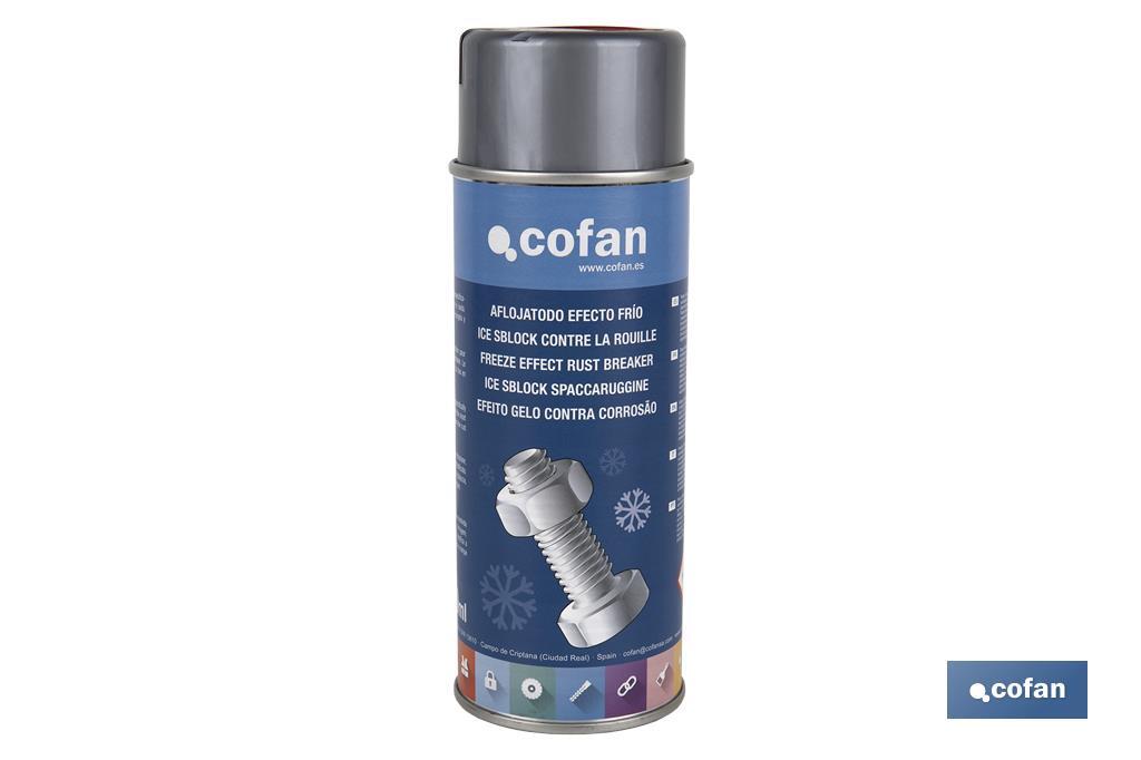 Dégrippant à effet froid 400 ml | Désoxydant avec effet givrant | Refroidissement intense des pièces à dégripper ou séparer - Cofan