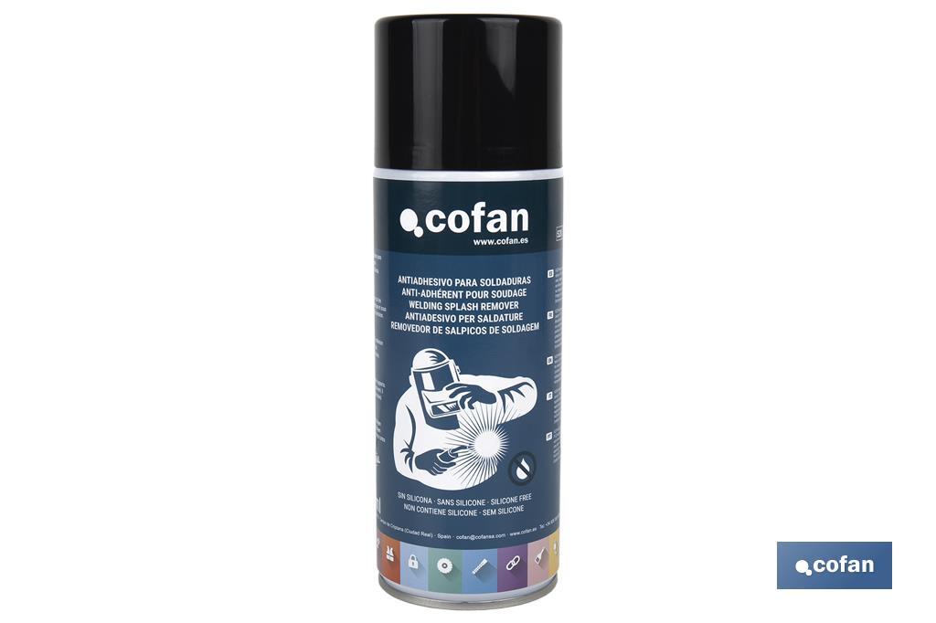 Anti-adesivo para soldadura 400 ml | Para evitar que as faíscas manchem o material a soldar | Proteção contra salpicos - Cofan