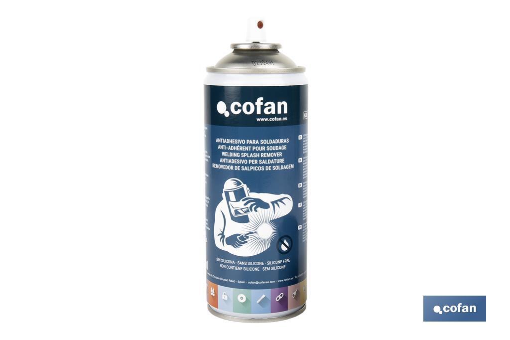 Anti-adesivo para soldadura 400 ml | Para evitar que as faíscas manchem o material a soldar | Proteção contra salpicos - Cofan