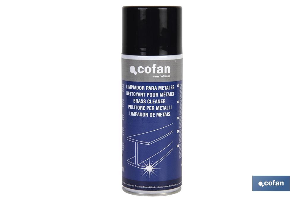 Nettoyant pour acier inoxydable 400 ml | Nettoyant pour tous les types de métaux | Propriétés antioxydantes et anti-poussière - Cofan