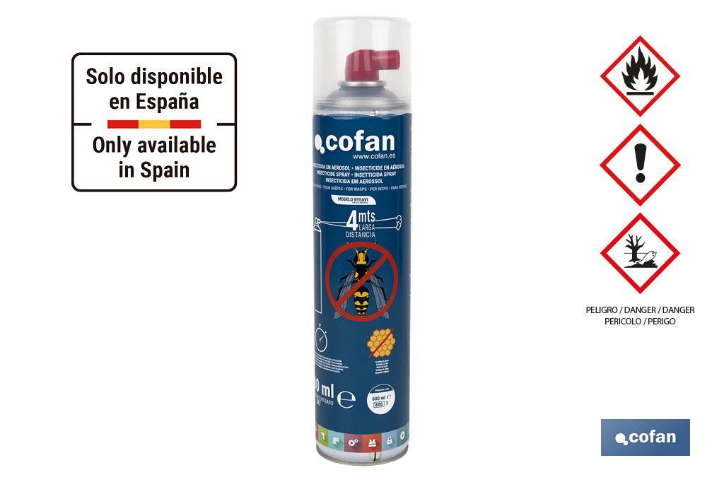 Insecticida para Avispas | Formato Spray | Bote de 600 ml - Cofan