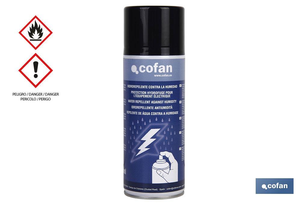 Water-repellent spray 400ml | Suitable for electronic equipment | Suitable for any material exposed to humidity - Cofan