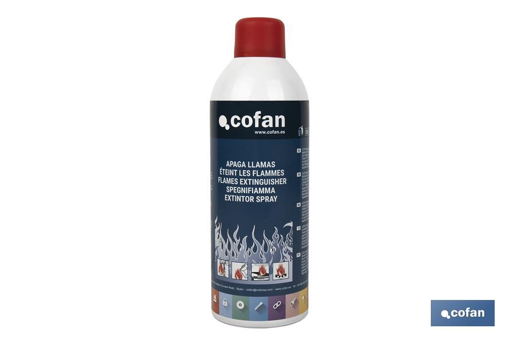 Apagallamas en spray 300 ml | Mini extintor casero | Aerosol contra incendios doméstico - Cofan