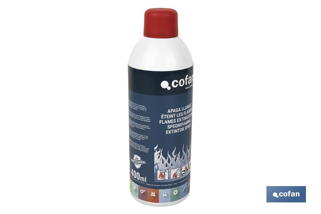 Apagallamas en spray 300 ml | Mini extintor casero | Aerosol contra incendios doméstico - Cofan