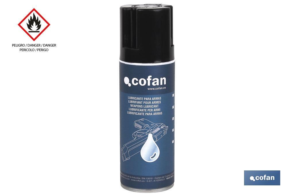 Lubricante para armas 200 ml | Protector para las partes mecánicas del arma | Para mantenimiento de armas deportivas y de caza - Cofan