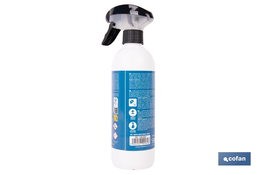 Limpiador antihumedad multisuperficie | Elimina moho y manchas de humedad en baños, cocinas y fachadas | Disponible en diferentes formatos de 500 ml y 5 l - Cofan