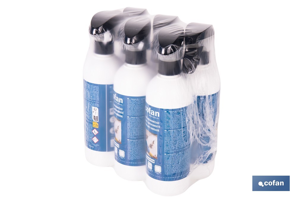Limpiador antihumedad multisuperficie | Elimina moho y manchas de humedad en baños, cocinas y fachadas | Disponible en diferentes formatos de 500 ml y 5 l - Cofan