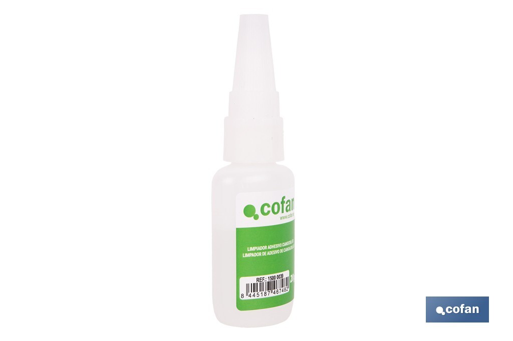Limpiador de adhesivo cianoacrilato de 20 g | Disolvente para pegamentos - Cofan