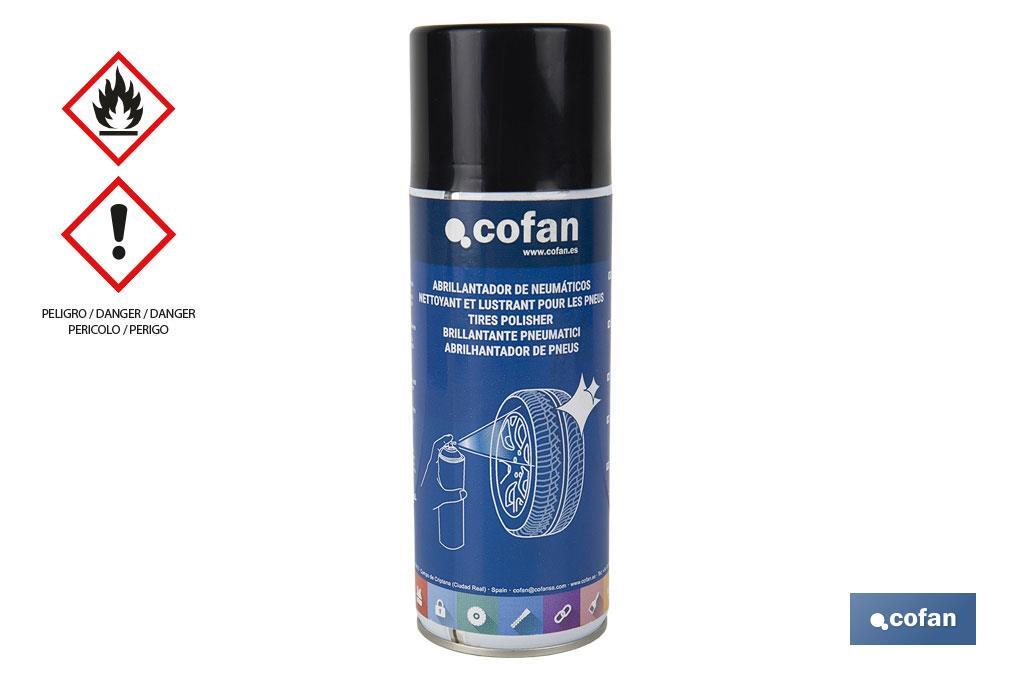 Tyre shine Spray 400ml | Suitable for car tyres | Lasting effect - Cofan