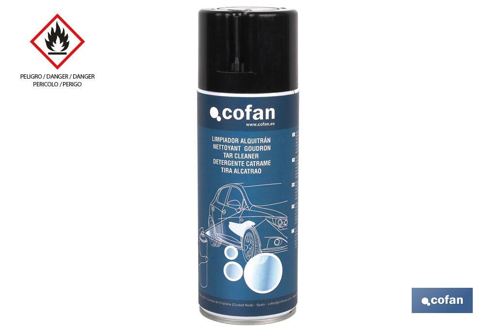 Nettoyant de goudron en spray 400 ml | Il élimine les restes de goudron | Idéal pour les ateliers de carrosserie - Cofan