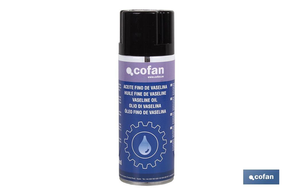 Fine colourless vaseline oil 400ml | Free of heavy materials | Inhibits corrosion and extends the service life - Cofan