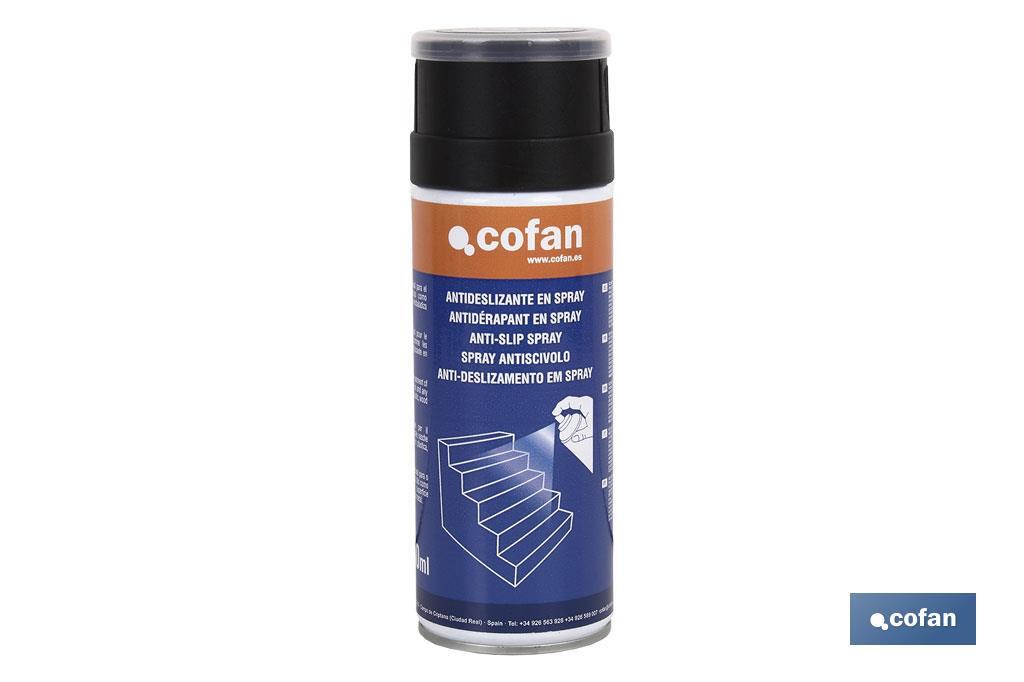 Spray antideslizante transparente 400 ml | Ideal para el tratamiento de superficies resbaladizas | Válido para ambientes húmedos - Cofan