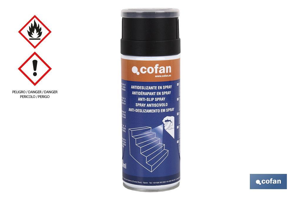 Spray antideslizante transparente 400 ml | Ideal para el tratamiento de superficies resbaladizas | Válido para ambientes húmedos - Cofan