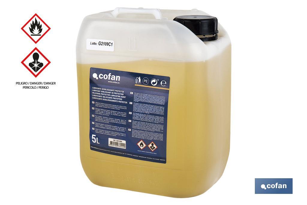 Unlocking lubricant | Protective fluid | Capacity: 5l | Lubricant and protective properties - Cofan