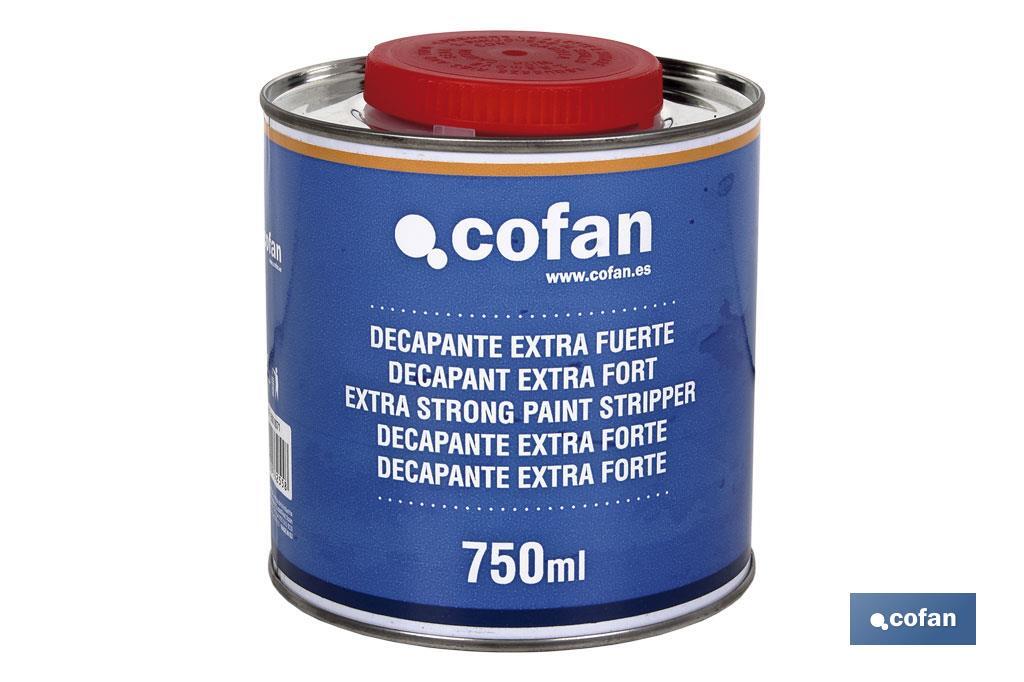 Décapant | Extra Fort | Conditionnement de 750 ml | Convient pour tous les types de peintures et vernis - Cofan