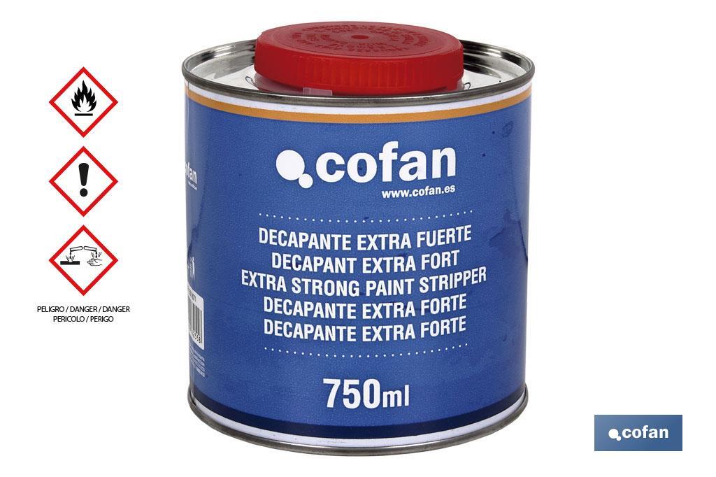 Décapant | Extra Fort | Conditionnement de 750 ml | Convient pour tous les types de peintures et vernis - Cofan