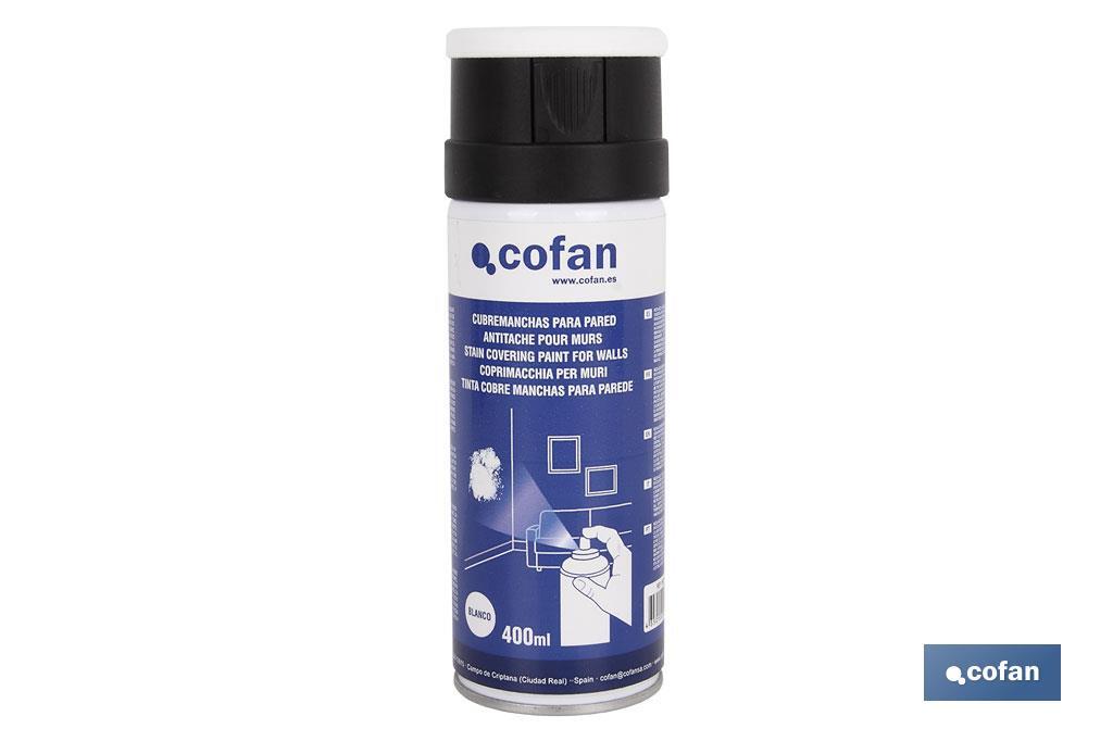 Spray copri-macchie per pareti | Bianco | Bomboletta da 400 ml - Cofan