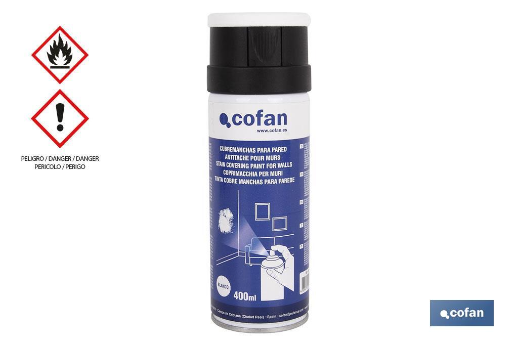 Spray copri-macchie per pareti | Bianco | Bomboletta da 400 ml - Cofan