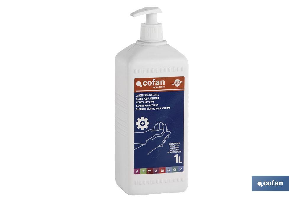 Workshop hand cleaner 1 litre | Degreasing liquid detergent | Hand gel for workshops - Cofan