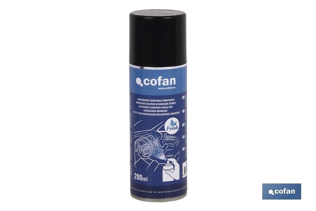 Spray Higienizante | Monodose descartável | Embalagem de 200 ml - Cofan