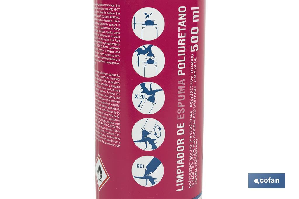Limpador de Espuma de Poliuretano | Aerossol 500 ml | Livre de CFC - Cofan