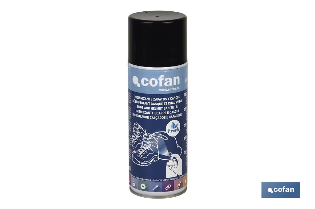 Désinfectant pour chaussure | Contenu du spray de 400 ml | Il neutralise les mauvaises odeurs avec un parfum frais - Cofan