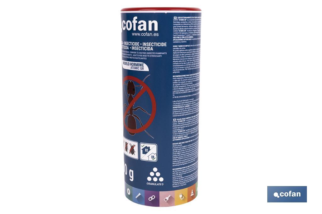 Insecticide pour Fourmis | Microgranulé | Récipient de 400 g - Cofan