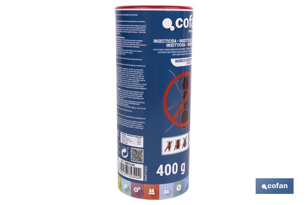 Insecticide pour Fourmis | Microgranulé | Récipient de 400 g - Cofan