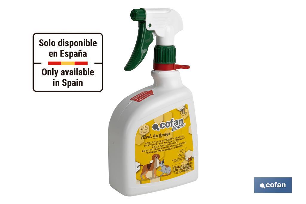 Répulsif et Insectifuge | Pour animaux de compagnie | Capacité de 1 litre - Cofan