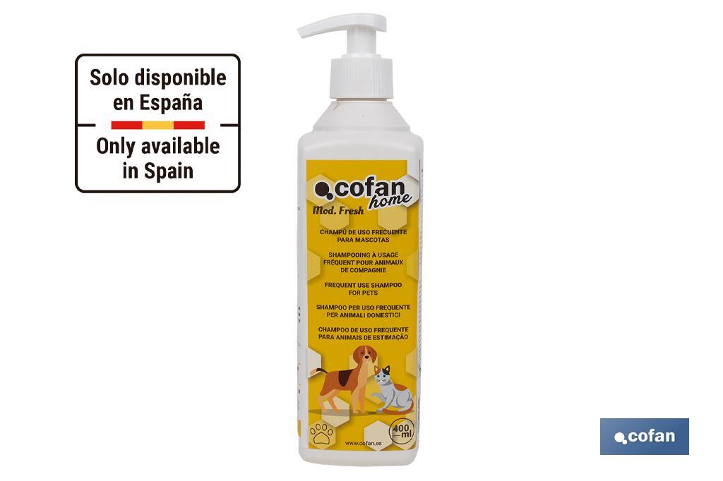 Shampoo para Animais de Estimação | Uso frequente | Capacidade de 400ml - Cofan