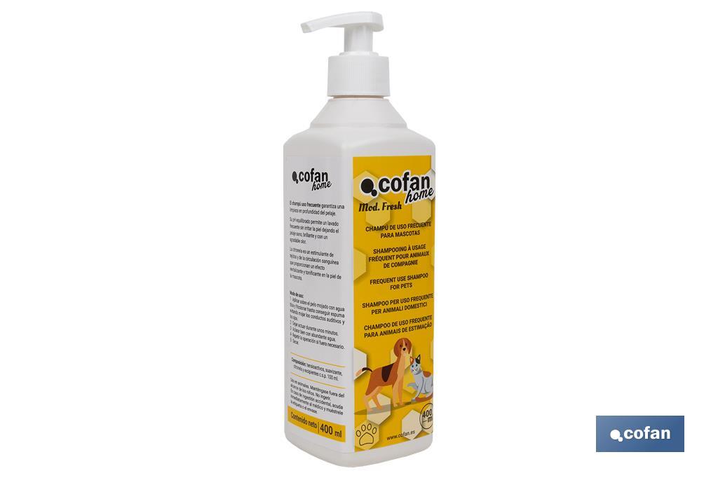 Shampoo para Animais de Estimação | Uso frequente | Capacidade de 400ml - Cofan