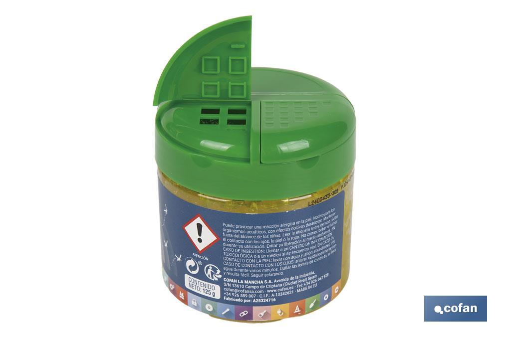 Gel de citronela con esencia de limón | Ahuyentador de insectos natural y duradero | Duración de hasta 4 semanas - Cofan