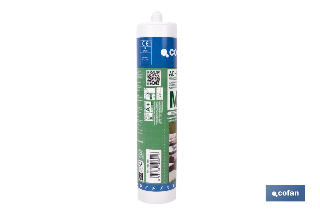 Adhesivo MS monocomponente verde para césped artificial de 290 ml – Alta adherencia y resistencia exterior - Cofan
