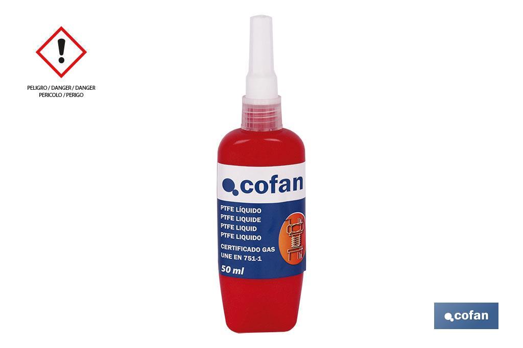 PTFE líquido | Embalagem 50 ml | Selador para tubagens - Cofan