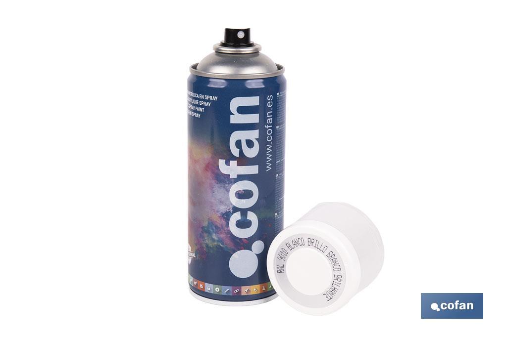 Acrylic enamel paint | Spray | 400ml | Several colours - Cofan