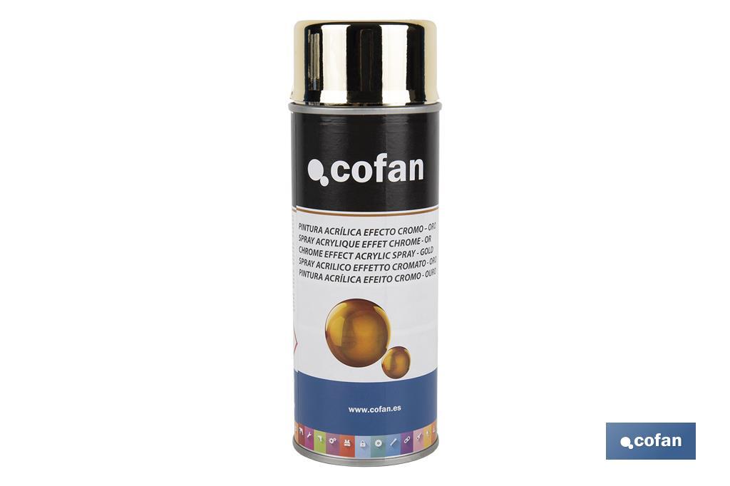 Vernice spray effetto cromato | Oro o argento | Bomboletta da 400 ml | Vernice spray - Cofan