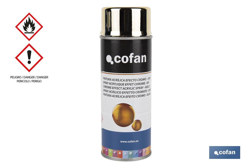 Vernice spray effetto cromato | Oro o argento | Bomboletta da 400 ml | Vernice spray - Cofan