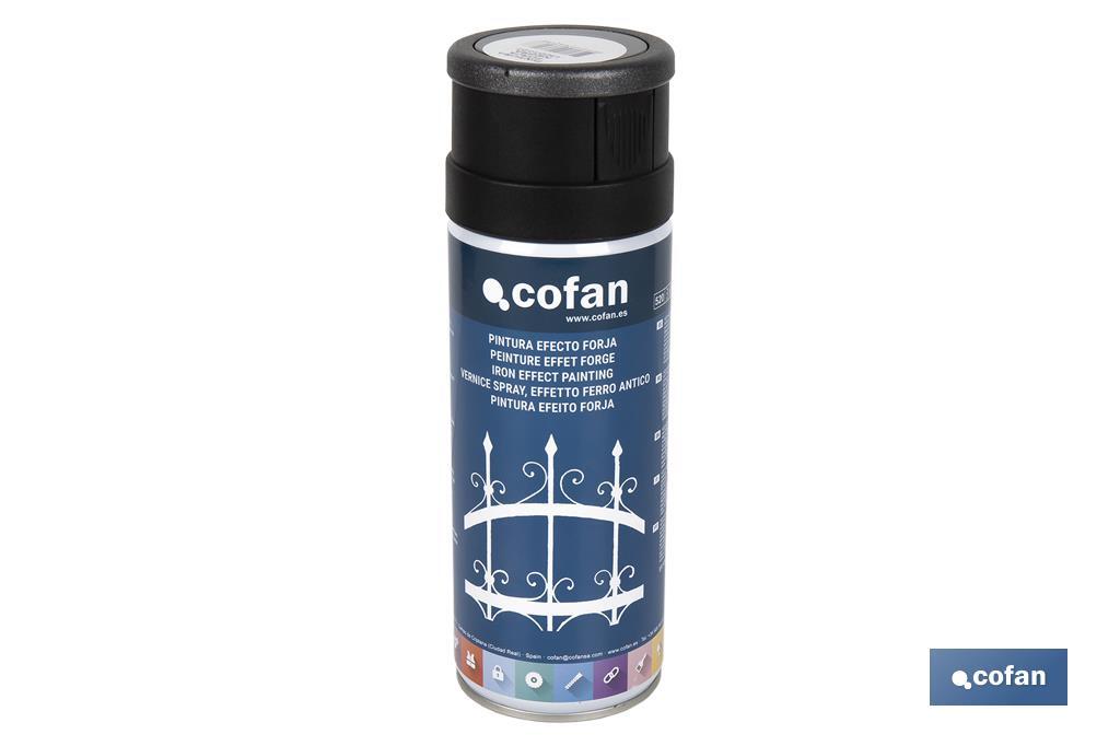 Spray paint | Forge effect | Black or grey | 400ml - Cofan