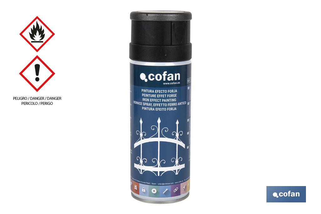 Spray paint | Forge effect | Black or grey | 400ml - Cofan