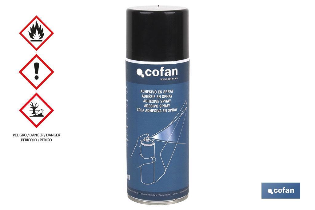 Adhesivo Multiusos en spray | Pegamento con capacidad de 400 ml - Cofan