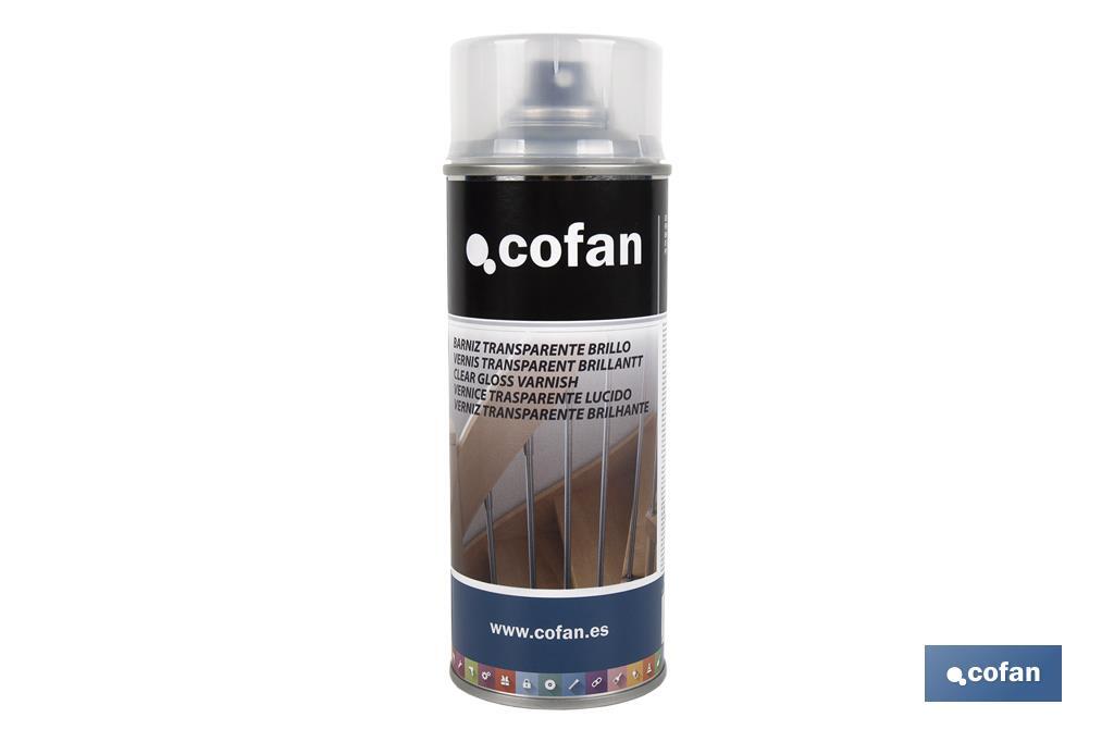 Clear GLOSS or MATT varnish spray | 400ml Container - Cofan