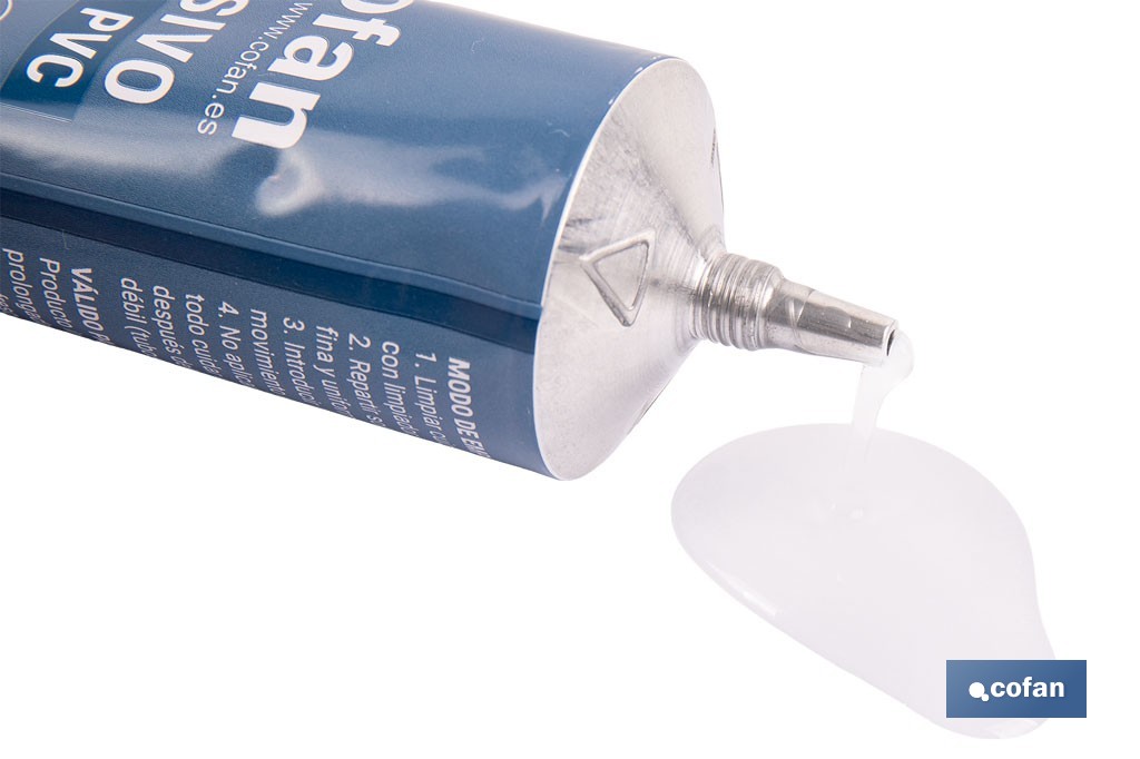 Cola para PVC | Embalagem de 250 ml | Translúcido - Cofan
