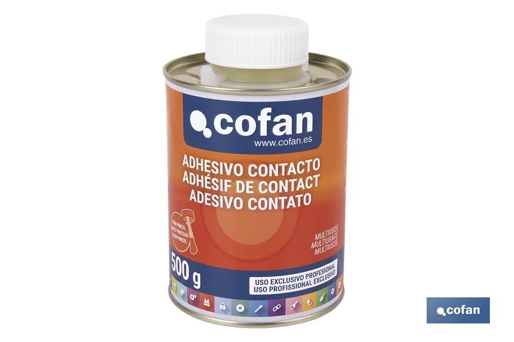 Adhesivo de Contacto Bricofan 500 ml | Pegamento universal multiusos - Cofan