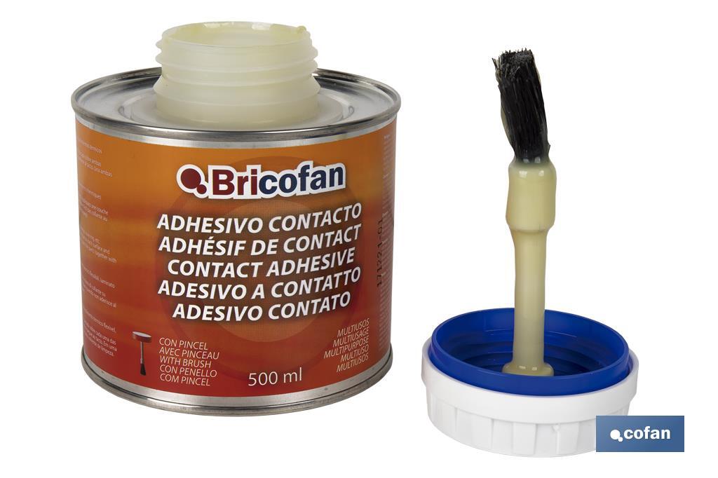 Adesivo a contatto Bricofan da 500 ml | Collante universale multiuso | Per il fissare, unire e sigillare materiali diversi - Cofan