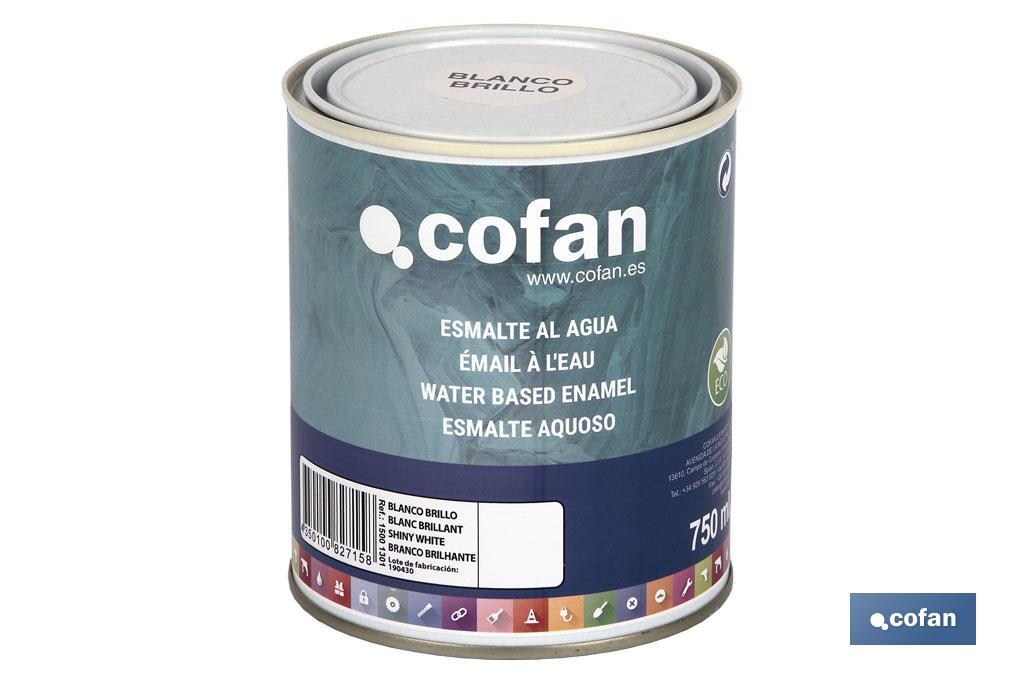 Smalto ecologico all'acqua | Latta da 750 ml | Vari colori - Cofan