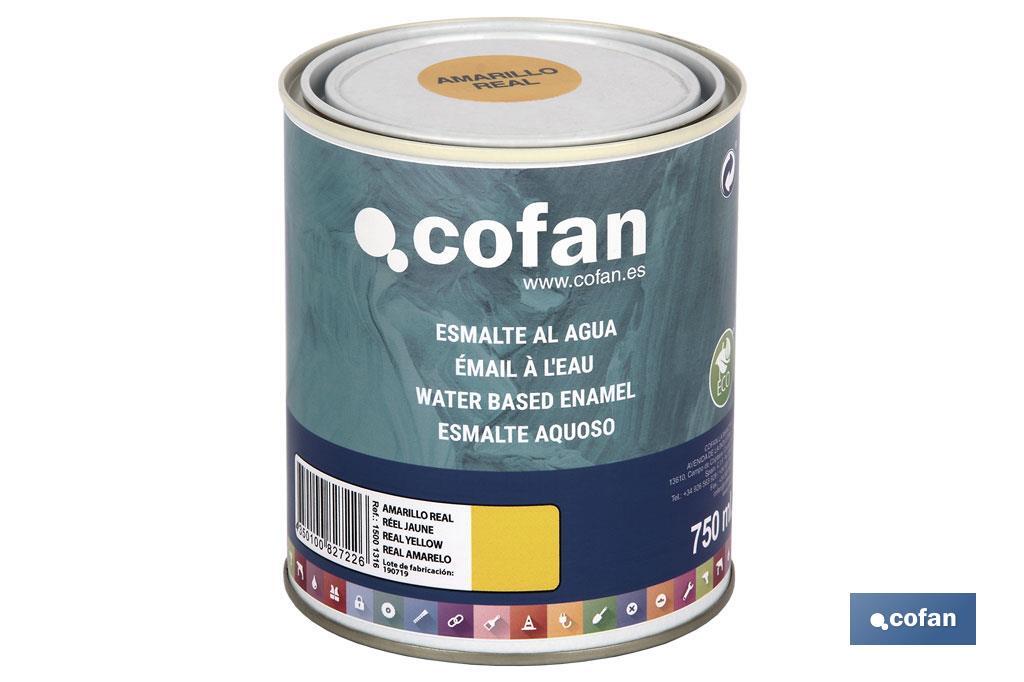 Smalto ecologico all'acqua | Latta da 750 ml | Vari colori - Cofan